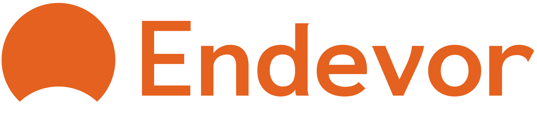 Endevor SR Lockup - Flat Logo - Orange
